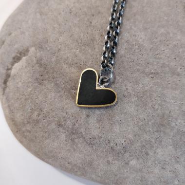 Black heart necklace with an adjustable chain (Please Check For Availability)   